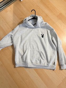 Playboy Bunny Logo Grey Pullover Hoodie
