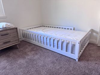 Twin Floor Bed for Kids
