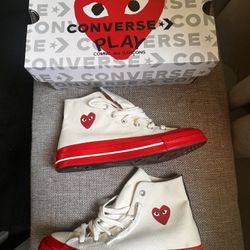 Comme Des Garcons PLAY x Converse Unisex Red Sole High Top Sneakers 