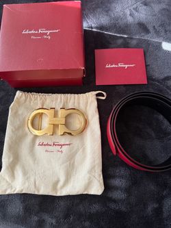 Salvatore Ferragamo Gancini Men's Reversible Leather Belt
