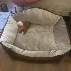 Tan/Brown Dog Bed