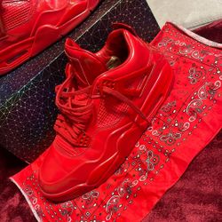 10 1/2 Retro Four Jordans All Red