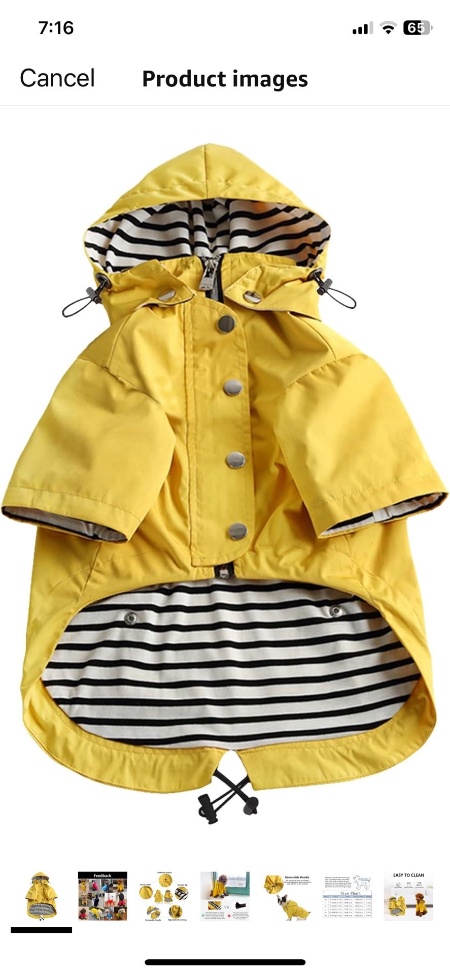 Morezi Dog Zipup rainjacket