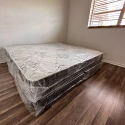 King Size Mattress With Box Spring Set Colchones Nuevos KING SIZE MATTRESS BED SET