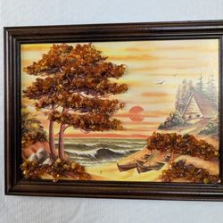 Gold Amber Picture/Picture from Baltic Amber