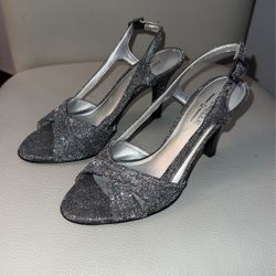 Silver Low Heels