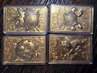 Pokemon Gold Plated Trading Cards