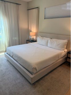 Living Spaces Dean Sand King Bed