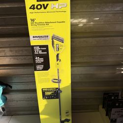 RYOBI 40V HP 16 in. Cordless Carbon Fiber String Trimmer with 4.0 battery and charger