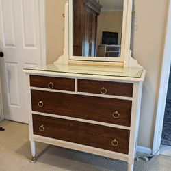 Vintage Dresser With Mirror 