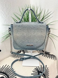 Steve Madden BMelodie Denim Rhinestone Crossbody/Shoulder Bag