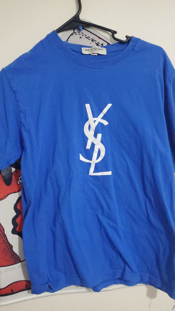 Ysl Logo Print Shirt