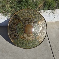 Classic Hammered Metal Table Centerpiece