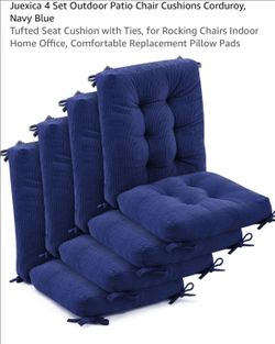 New set of 4 patio chairs cushions