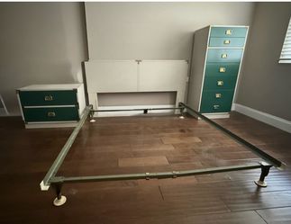 Mid-Century Modern Campaign Bedroom  Set - Solid Wood & Unique