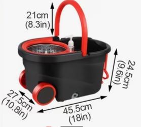 New Spin Mop Bucket System with 3 Mop Heads