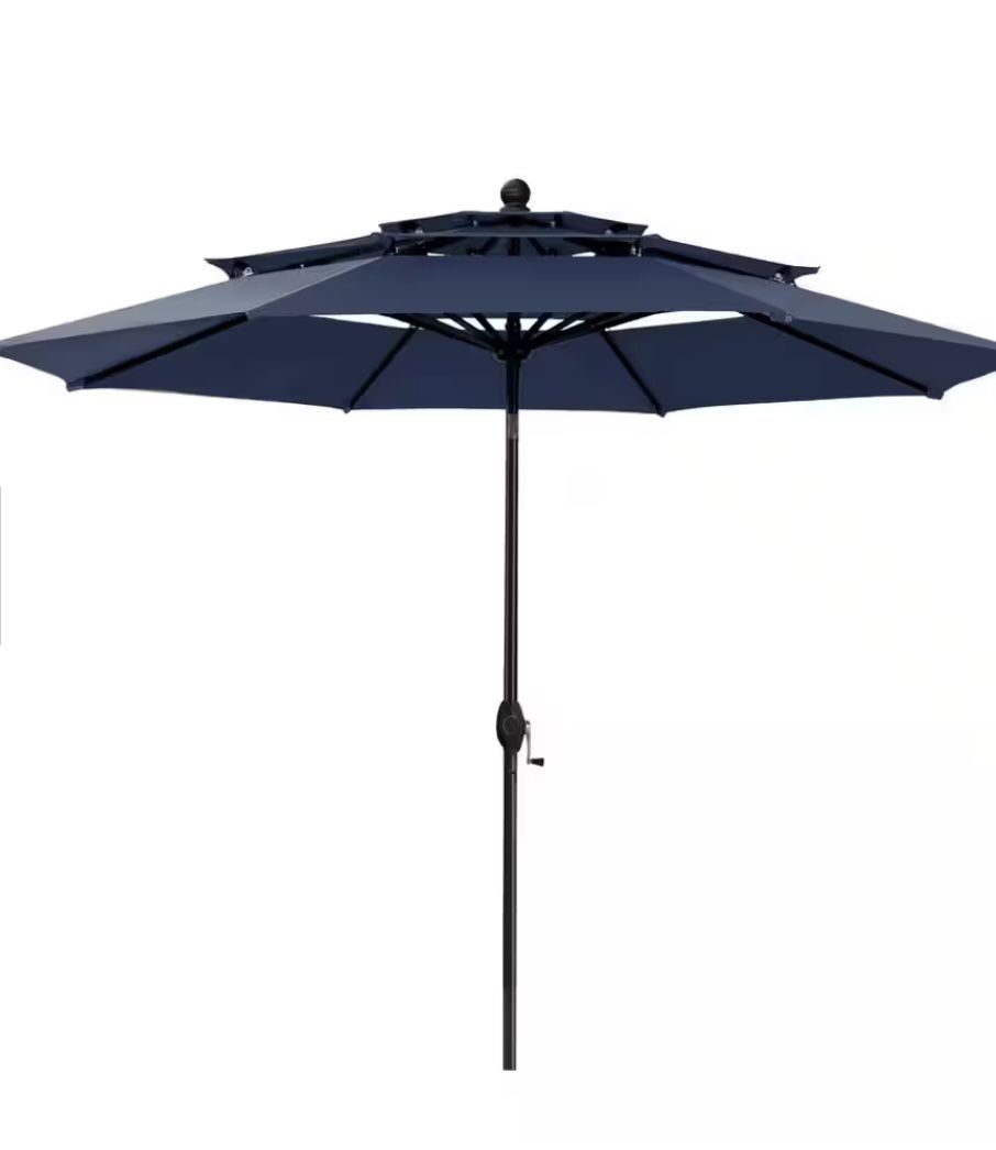 10 Ft Patio Umbrella and Decorative Steel Stand