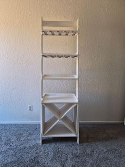White wooden shelf