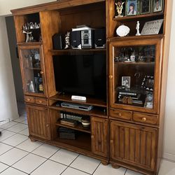 Wooden TV console