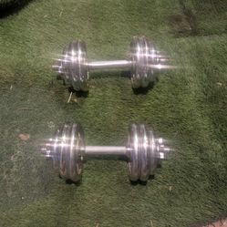 Chrome Dumbbell Set