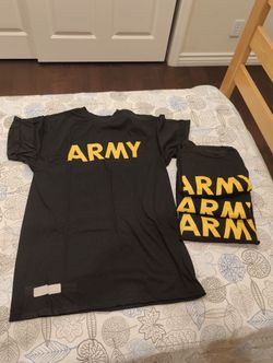 S/S Medium Black Army APFU T-Shirts