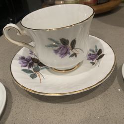 Delphine Bone China teacup and saucer set