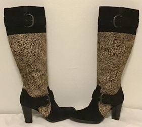 Vintage BornCrown Calf Hair And Suede Boots