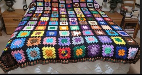 Crochet Afghan Queen-sized handmade afghans size ,measurement 84 in by 64 in