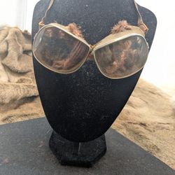 🏁 ANTIQUE MOTOCYCLE - CAR DRIVING GOGGLES - ORIGINAL BOX & FUR PADDING