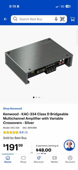 Class d 4 channel amp New