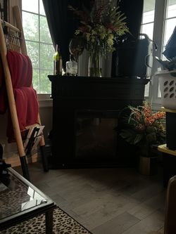 Electric Fire Place Black