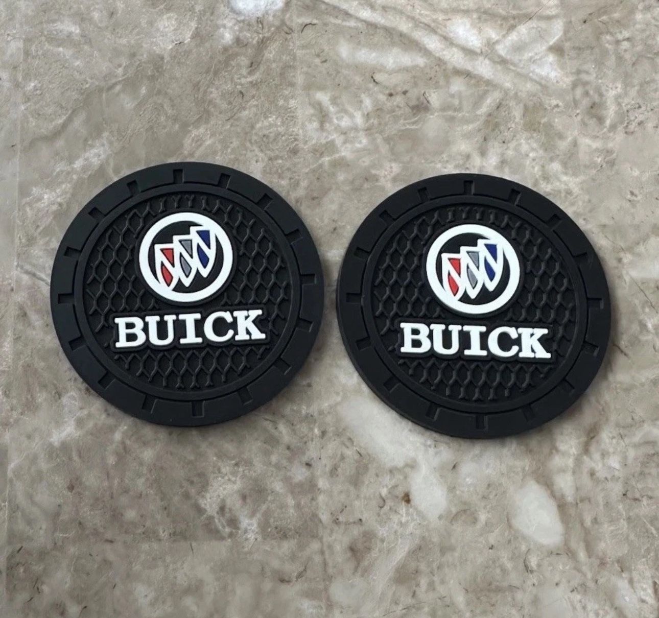 Coasters for Buick 2 pcs car cup holder coasters silicone non slip 2.75"