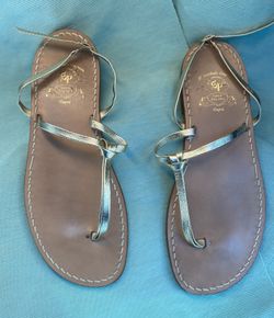 Il Sandalo Caprese Gold Capri Handmade Sandals Made In Italy Size 12