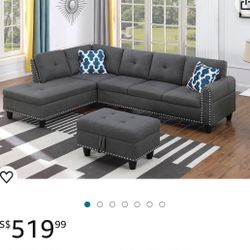 Sectional Couch With Ottoman