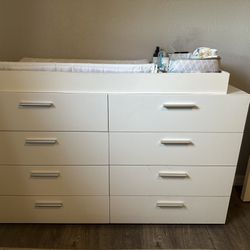 Dresser With Diaper Changing Table W