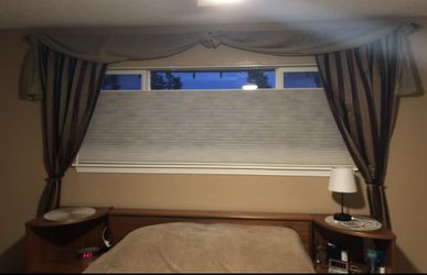 Wine And Tan Curtains
