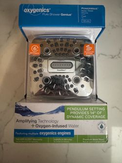 Oxygenics POWERWAVE Pure Shower Genius 6-Setting Chrome Shower Head