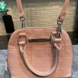Betsey Johnson Blush Pink Hearts Be Mine Crossbody Purse Fast Shipping!