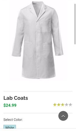 Lab Coat (size Medium) & Lab Goggles