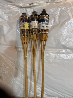 FREE!!! Tiki Flamekeeper Bamboo Torches – Set of 3