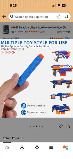 KISEER 455 Pcs Colorful Refill Darts Bullets 