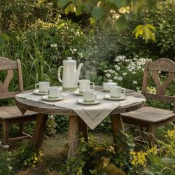 Vintage 1970s Spring Collection Stoneware Complete Coffee & Tea Set 14 Piece Japan 