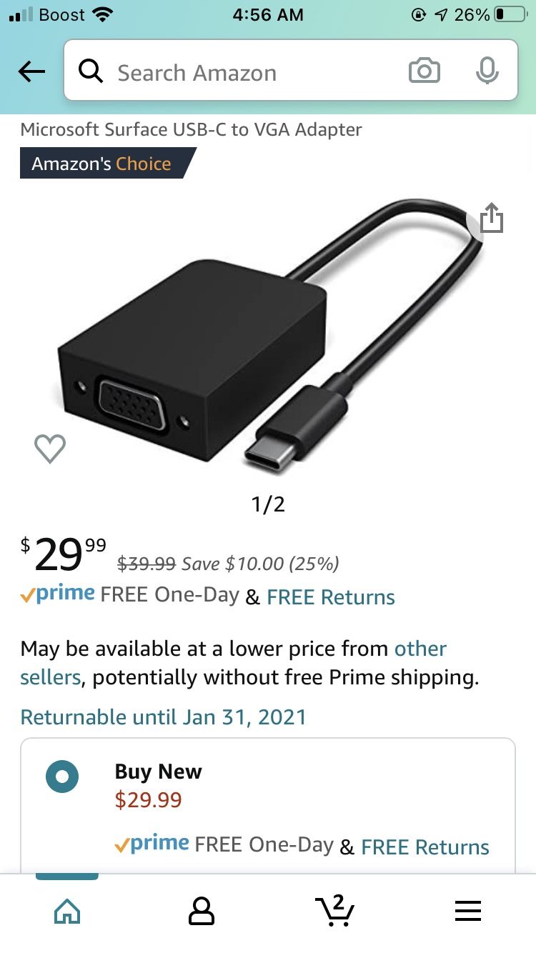 Microsoft Surface USB-C to VGA Adapter