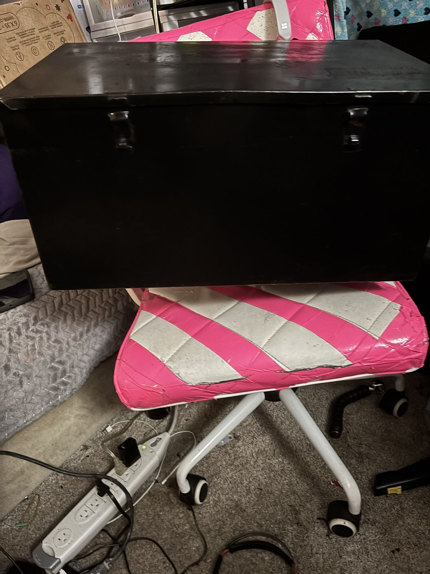 Black Metal Ryobi Power Tools Storage Container