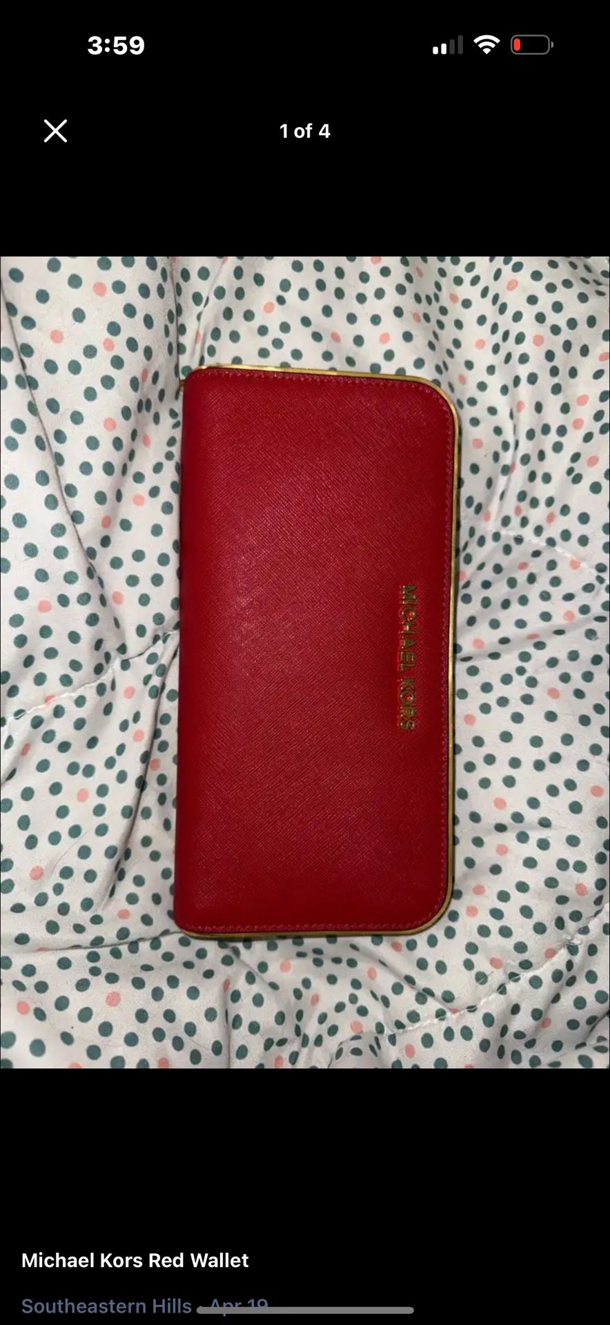 Red Michael Kors Wallet