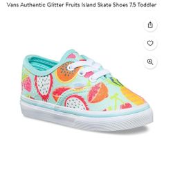 Vans Authentic Glitter Fruits Island Skate Shoes 