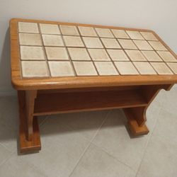 Solid Wood Tile Side Table Sofa Table 