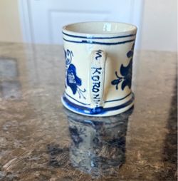 KORAND Vintage Romanian Folk Handcrafted Ceramic Mug by Tódor József