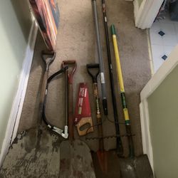 shovels, saw, rake for sale