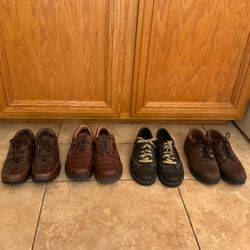 Lot of 4 Pair of Men’s Leather/Suede Shoes-Size 9 and 10